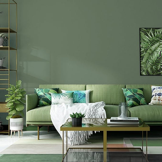 Yancorp 24"x394"/32.8' Matte Sage Green Peel and Stick Wallpaper Removable Contact Paper for Cabinets and Drawers Stick on for Bedroom Kitchen Self-Adhesive