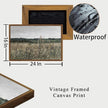 OIQArtOIQ Vintage Framed Wall Art Wildflower Field Meadow Canvas Art Prints Rustic Farmhouse Landscape Pictures Wall Decor Modern Cottagecore Paintings Artwork For Bedroom Bathroom Office Living Room