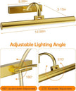 Picture Lights for Wall Rechargeable, 5200mAh Battery Operated Poster Light with Remote & Timer, 13