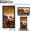 A PLUS MAX 6x11 Picture Frame Set of 2, Black Engineered Wood Frame for 6 x 11 Inch Picture Poster Photo, Light Weight 6 by 11 Frame with Wood-grain for Wall - 2 Pack/Black/6