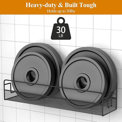 Wall Mounted Spice Rack Organizer, Pantry Door Organizer & Hanging Storage Baskets, Metal Spice Shelf for Kitchen Cabinet, 3 Depth Sizes Hold Large Jars to Nail Polish Bottles, 5 Pack