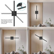 Tipace Hardwired Black Vanity Light Fixtures for Bathroom - 23.6 inch 360° Rotatable Modern Bathroom Light Fixture Over Mirror 5CCT LED Wall Sconce Lighting Fixture LED Vanity Lights Bar