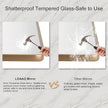LOAAO 48”X36” Gold Bathroom Mirror, Rounded Rectangle Gold Frame Mirror, Brushed Gold Bathroom Vanity Mirror Wall-Mounted, Anti-Rust, Tempered Glass, Hangs Horizontally or Vertically