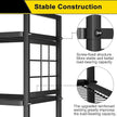 GIOTORENT 5-Wire Standing Book Shelf & Bookcase, Metal Storage Shelving Unit Pantry Rack for Laundry Kitchen Bathroom Organizer, Black
