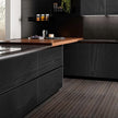 seonta Black Grain Wood Textured Wallpaper Vinyl Film Self Adhesive Wall Paper Removable Peel and Stick Contact Paper for Shelf Liner Countertop Desk Table Cabinets 16