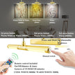 BIGMONAT Wireless Picture Light for Paintings, Dimmable Dartboard Light with Remote and Timer, Rechargeable Battery Operated Display Lamp for Wall Artwork Portrait Photo Gallery Mirror