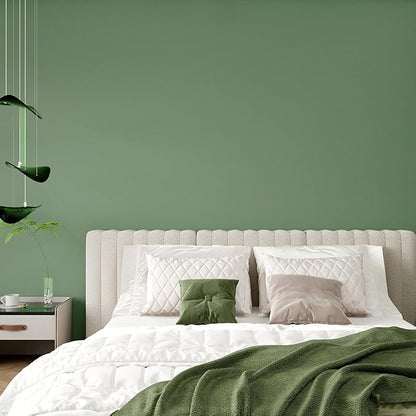 VEELIKE Thick Sage Green Peel and Stick Wallpaper Green Contact Paper for Cabinets Countertops Furniture 24''x354'' Self Adhesive Vinyl Renter Friendly Sage Wallpaper for Bedroom Bathroom Living Room