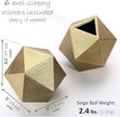 Ambipolar Geometric Decorative Ball Shaped Bookends, Modern Cast Iron Gold Bookends for Office Desk, Book Shelf, Room Decor, Home Office, Book Stand or Organizer, Set of 2