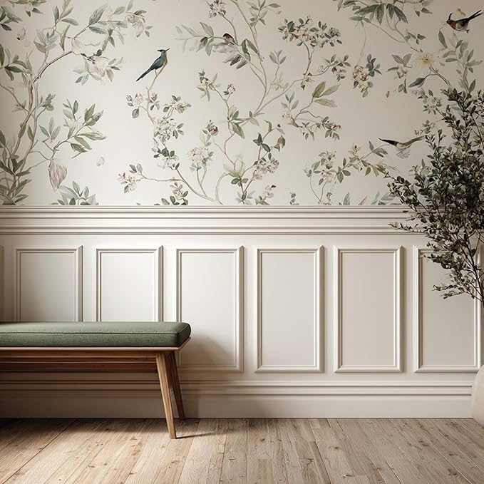 Peel and Stick Wainscoting Panels Kit, 3 Sets 12''x24'' Premade Wall Molding Peel and Stick Panels for Interior Wall Trim, Easy DIY Wainscoting Panels Peel and Stick Decor