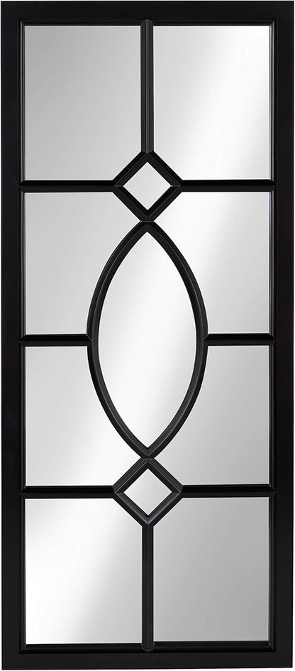 Kate and Laurel Cassat Modern Casual Window Wall Accent Mirror, Black