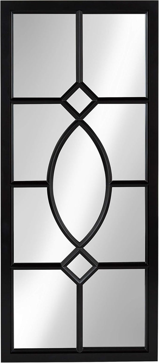 Kate and Laurel Cassat Modern Casual Window Wall Accent Mirror, Black