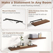 40 Inch Floating Shelves for Wall Set of 2, 8