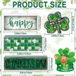 DIYDEC 4Pcs St.Patrick's Day Table Decoration Shamrocks Wooden Block Signs Rustic St. Patrick Tiered Tray Decor Happy St.Patrick's Day Centerpiece Sign for Farmhouse Holiday Tabletop Home Party Decor