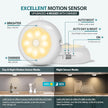 Under Cabinet Lighting, LED Puck Lights AA Battery Operated, Closet Lights Motion Sensored for Kitchen, Shelf, Dimmable & Magnetic, 3000K Warm White (6 Pack)