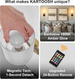 Battery Operated Wall Sconce Set of Two, Wireless Rechargeable Wall Light with Remote Control, Dimmable, 4 Color Temperatures, RGB, Timer, for Living Room,Bedroom,Entryway, Black, 20.6 Inch