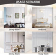 6-Frame Premade Accent Wall Molding Kit, Ready-to-Assemble Wainscoting Panels, Pre-Cut Chair Rail Moulding Trim for Home Décor