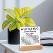Memorial Gifts Acrylic Sign with Wooden Stand, a Little Hug from Heaven Remembrance Condolence for Loss of Loved One, Table Decor Bereavement Gift, Sympathy Gifts for Mom Dad Couple