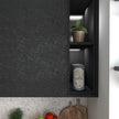 Cohoo Home Black Silk Peel and Stick Wallpaper for Bedroom Solid Black Textured Contact Paper for Cabinets and Drawers Self Adhesive Removable Wallpaper for Bathroom Embossed Waterproof 15.7inW 197inL