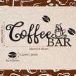 Coffee Bar Sign - Rustic Metal Hanging Decor for Home Office Kitchen (Coffee Bar and Bean Style)