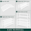 Smiry Bamboo Shoe Rack for Closet, 5 Tier Wooden Stackable Shoe Organizer, Free Standing Shoes Storage Shelf for Entryway, Front Door Entrance, White