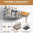 Shower Caddy, 3 Pack Large Capacity Bathroom Organizers and Storage, No Drilling Adhesive Rustproof Shelves with Soap Holder, Home Decor, Silver