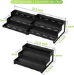 RCHYFEED Spice Rack Organizer for Cabinet, Set of 2 Metal 3 Tier Spice Rack 11.8