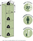 Furinno PASIR Book Shelf, 4-Tier Modern Bookshelf, Open Shelves Bookcase 9 x 12 x 42, for Living Room, Bedroom, Home Office, Light Blue/White