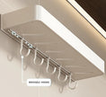 SEIDO Space-Saving Kitchen Utensil Holder | No-Drill Shelf Organizer | Wall Mount Spice Rack with Hooks | Space Aluminum | 24 Inch Long | White