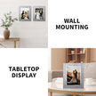 6x8 Picture Frame Glass 2 Pack, Sparkly Glitter Photo Frame 6 x 8 Mirror Crystal Wedding Gift Wall and Tabletop Display