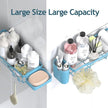 Shower Caddy Adhesive Shower Organizer 8-Pack, Rustproof Stainless Steel Bathroom Shelves, Large Capacity No-Drill Rack Storage Accessories with Soap Dish Toothbrush Holder Hooks