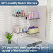 4 Pack Garage Wall Shelf, Wall Mounted Storage Shelves, Heavy Duty Metal Shelves for Room Wall, Loads 160 LBS Floating Shelves Mesh Storage Rack for Garage, Office, Basement,Wall Cabinet and Kitchen