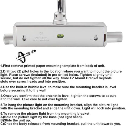 BIGLIGHT Battery Operated LED Picture Light with Timer and Dimmer, Rotatable Light Heads with 3 Lighting Modes, Remote Controlled Display Lamp for Painting Portrait Art, 8.8", Silver