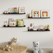 Dreamland Picture Ledge Shelf for Wall, Floating Shelves Set of 2, 32 Inch Long Floating Shelves with Lip for Living Room, Bedroom, Bathroom, Kitchen, Black