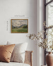SHENIFY Landscape Vintage Framed Canvas Wall Art Classical Prairie and Mountain Prints Farmhouse Kitchen Office Decor - 8x10in Natural Framed