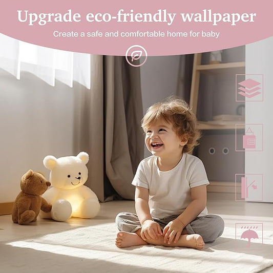 Dimoon 17.7''x118'' Peel and Stick Wallpaper Pink Contact Paper for New Environmentally Friendly Materials Thickening Upgrade Embossed Renter Friendly Wall Paper Modern Vinyl Wrap Countertop Bedroom