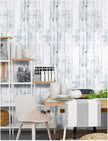 HAOKHOME Peel and Stick Wood Wallpaper Shiplap Light Grey/White/Blue Distressed Wood Plank Removable Shelf Liner Contact Paper 17.7in x 9.8ft