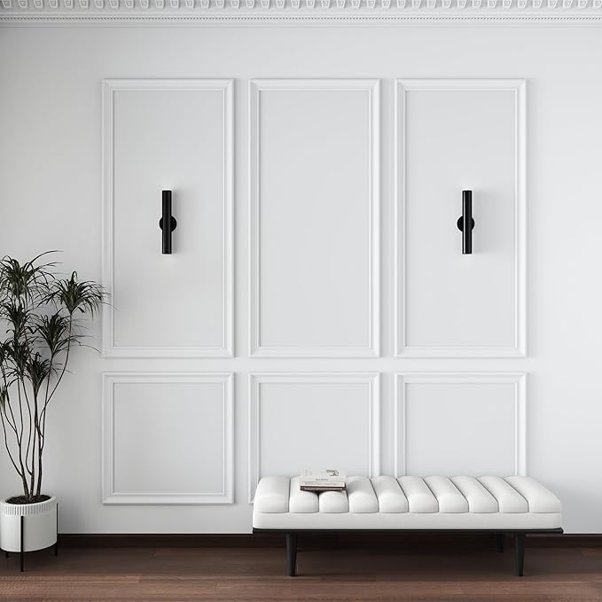 3 Sets Peel and Stick Pre-Cut Wall Molding Kit Wainscot Wall Panel Premade Wainscoting Panels for Interior Molded Home Moulding Decoration(Fashion)