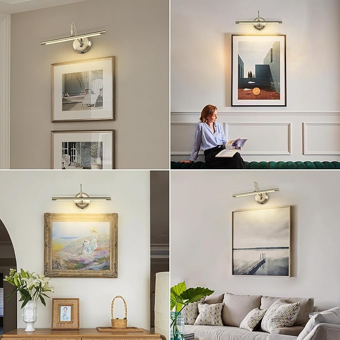JOOSENLUX Modern Wall Lights Battery Operated Antique Bronze Wireless Picture Lights for Wall 16.5
