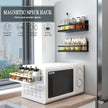 2 Pack Magnetic Spice Rack, Easy to Install on The Side of Refrigerator/Space Saving Kitchen Organization Shelf Organizer for Cabinet