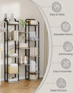 8 Tiers Vertical Shoe Rack, Narrow Shoe Tower, Tall Shoes Shelf with 2 Hooks, Adjustable Shelves, Corner Shoes Shelves for Small Spaces, Entryway, Living Room, Greige SR04305B