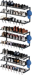 3 Pack Wall Mounted Shoe Rack, 3 Tier Hanging Shoe Rack Holds 36 Pairs, 17