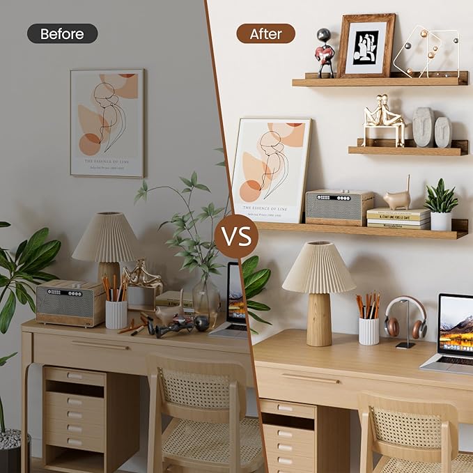 Heimlove Floating Shelves Set of 6, 16