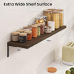 Marsmiles Extra Wide Floating Shelves for Wall, 36x8 Inch Natural Wood Grain Bookshelves, Heavy Duty Mounted Shelving for Bathroom, Kitchen, Living Room, Bedroom,Set of 2，Walnut