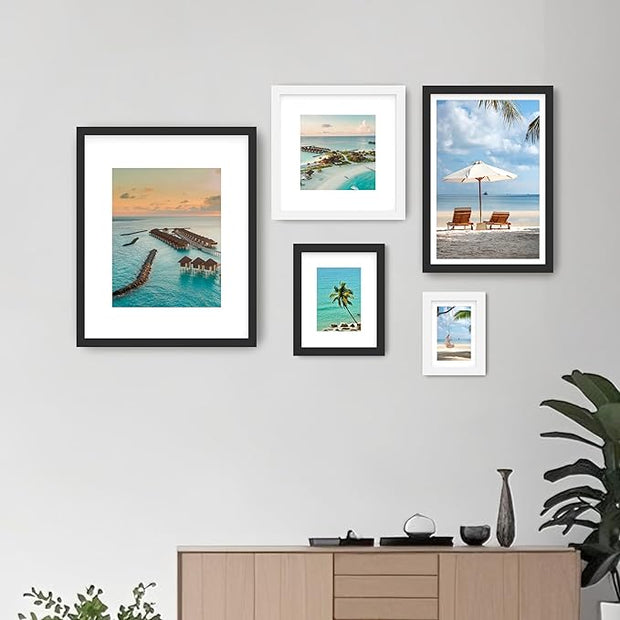 FrameWorks 2-Pack, 12x16 Matted to 8x12 Picture Frame, Dark Oak – Classic Wooden Photo Frame with Tempered Glass, Modern Matte Finish for Prints, Posters, Certificates & Wall Decor – Gallery-Ready