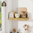 Fun Memories 12 Inch Deep Floating Shelves for Wall, 20 Inch Long Wall Mounted Storage Shelf with Invisible Brackets, 3 Pack Hanging Wood Shelf for Farmhouse, Bedroom, Kitchen, Living Room, Oak