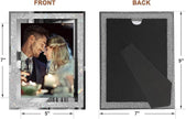 IZIDDO 5x7 Picture Frames Set of 4, Glitter Glass Photo Frame for Tabletop Display, Gifts Picture Frame, Horizontally or Vertically