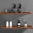 AZSKY Light Walnut Color Wood Wall Floating Shelves for Wall 36 Inch Bookshelf Wall Mount Picture Photo Frames Display Rack with Ledge Decorative Storage Shelves a Set of 2