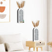 Crushed Diamond Mirrored Wall Decor Vase Crystal Silver Mirror Flower Vase Stunning Decor Glass Hanging Planter for Home Decor Living Room Dining Bedroom Hallway Wall Decor.Can't Hold Water(2 Set)