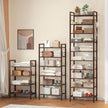 usikey 10 Tiers Narrow Shoe Rack 20-30 Pairs, Sturdy Metal Tall Shoe Rack Shelf with 4 Hooks, Slim Shoe Storage with Metal Shelf, Space Saving Vertical Shoe Organizer for Entryway Bronze UNYXJX018A