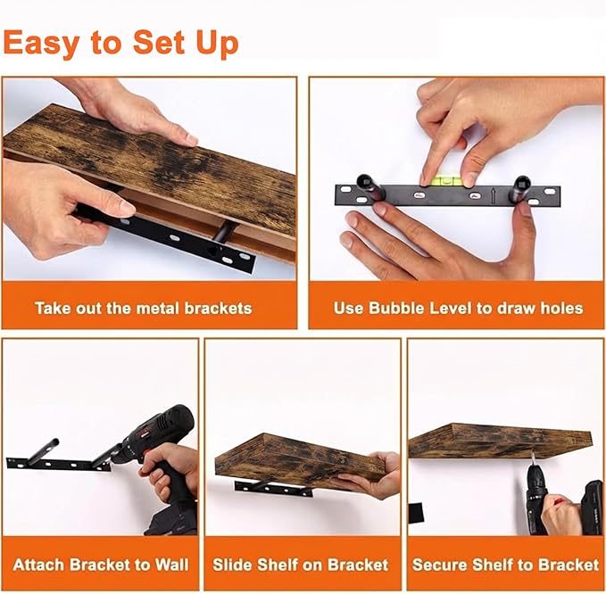Fixwal Floating Shelves for Wall, 15.7